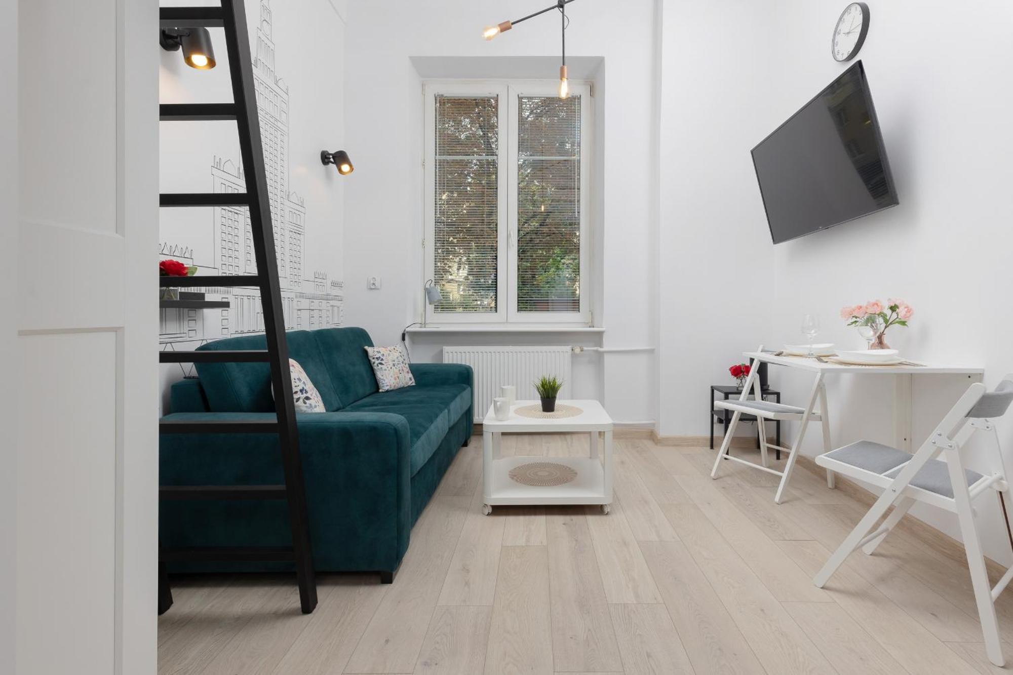 Aleja Wyzwolenia Studio with Mezzanine Warsaw Downtown by Noclegi Renters Buitenkant foto