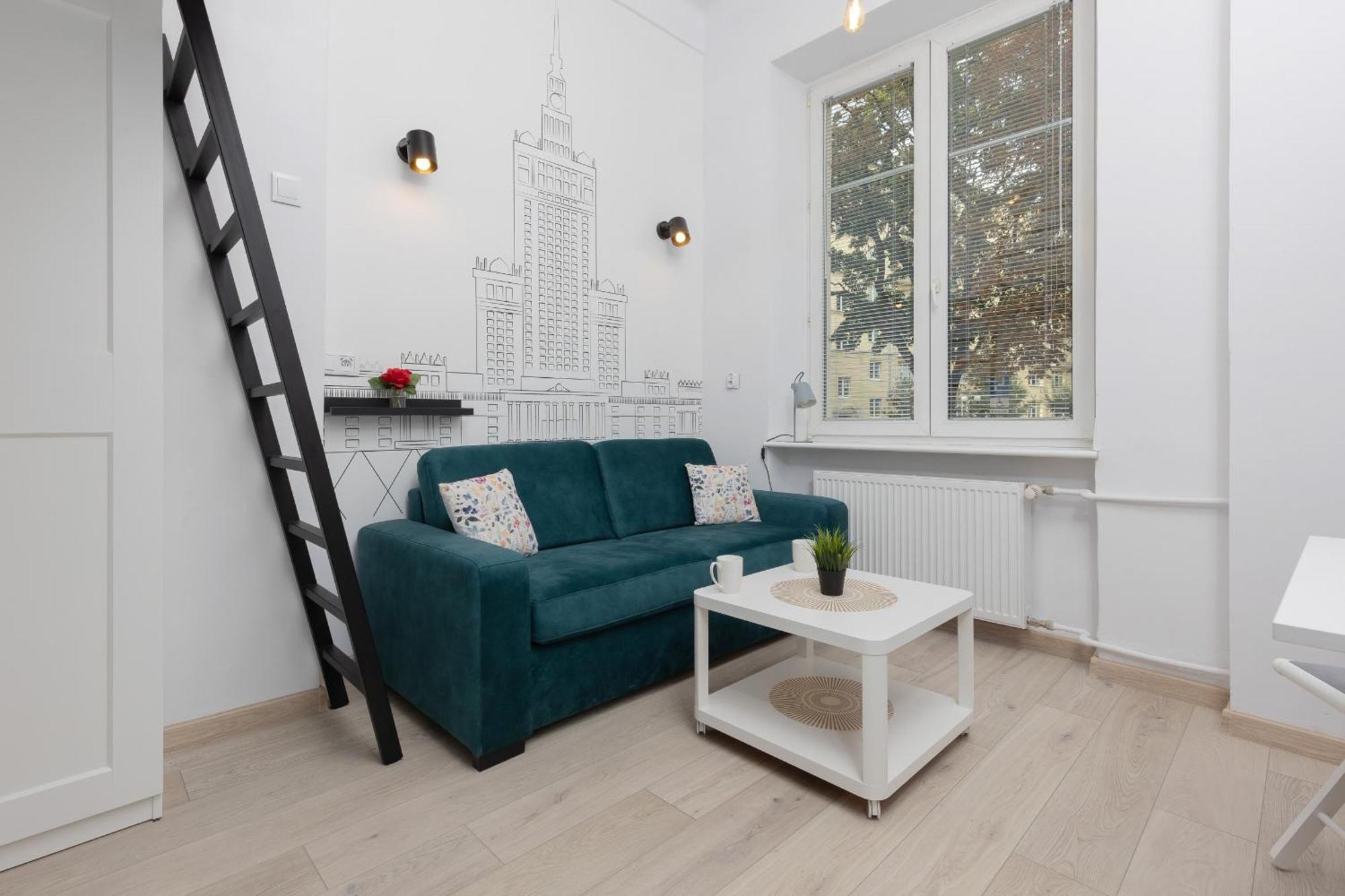 Aleja Wyzwolenia Studio with Mezzanine Warsaw Downtown by Noclegi Renters Buitenkant foto